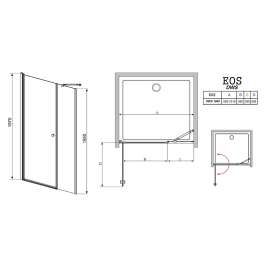 Душевая дверь Radaway EOS DWS 100 L